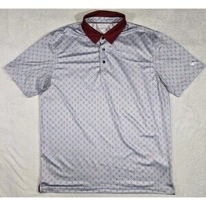 Mens Maelreg Performance Polo Shirt All Of Golf Club X Print  Large Gray